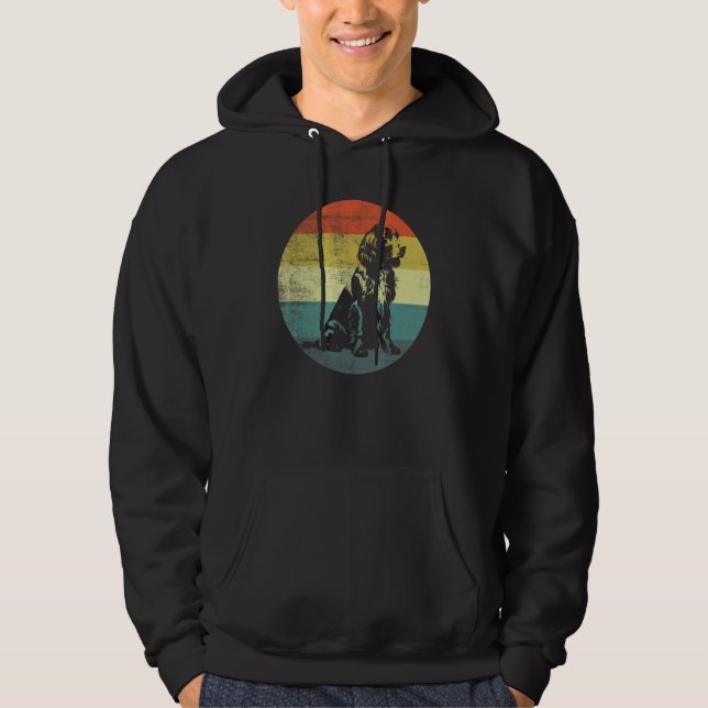 English Springer Spaniel Dog Retro Design Hoodie (Vorderseite)