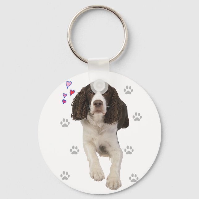 English Springer Spaniel Dog Schlüsselanhänger (Vorderseite)