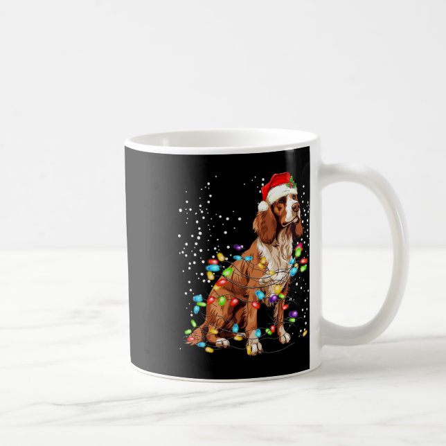 English Springer Spaniel Dog Weihnachtslicht Weihn Kaffeetasse (Rechts)