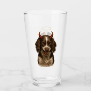 English Springer Spaniel Engel / Teufel Glas