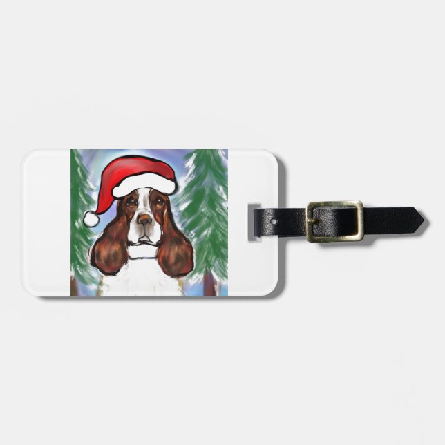 ENGLISH SPRINGER SPANIEL GEPÄCKANHÄNGER (Vorderseite horizontal)