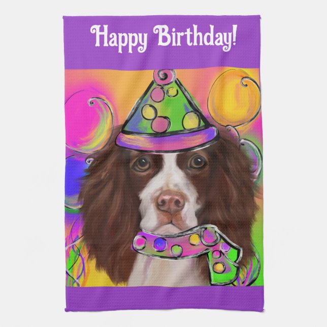 English Springer Spaniel          Geschirrtuch (Vertikal)