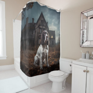 English Springer Spaniel Halloween Gruselig Duschvorhang