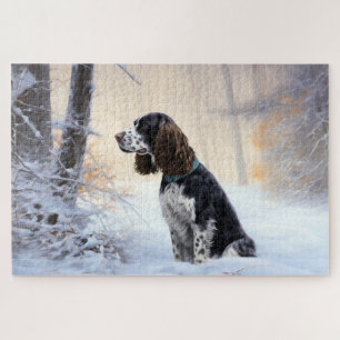 English Springer Spaniel Lass es schneien Weihnach