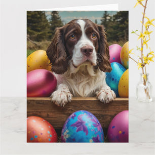 English Springer Spaniel Ostereier  Karte