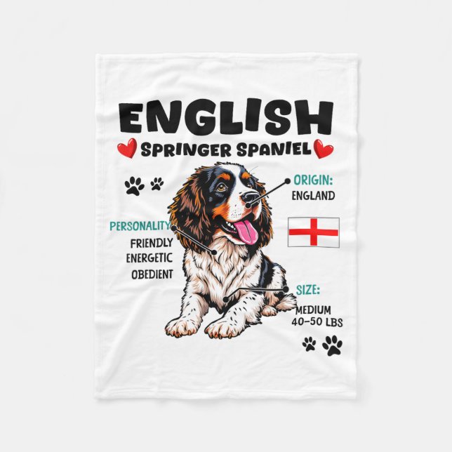 English Springer Spaniel Owner Funny Dog Lover  Fleecedecke (Vorderseite)