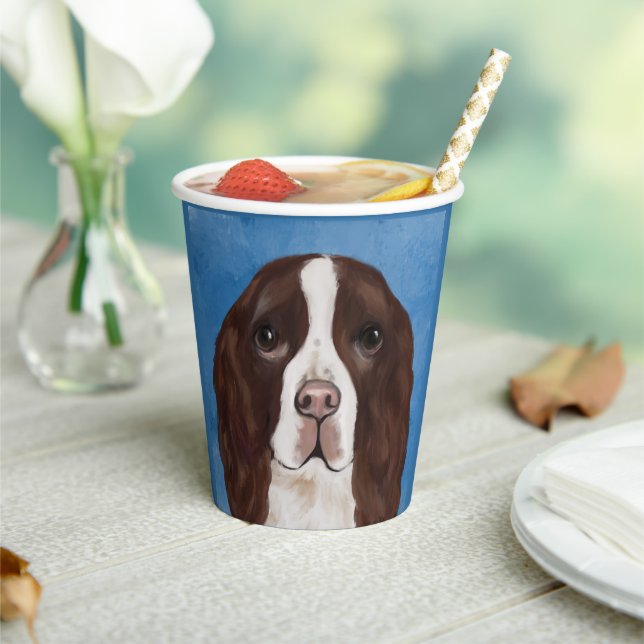 ENGLISH SPRINGER SPANIEL PAPPBECHER (In Situ)