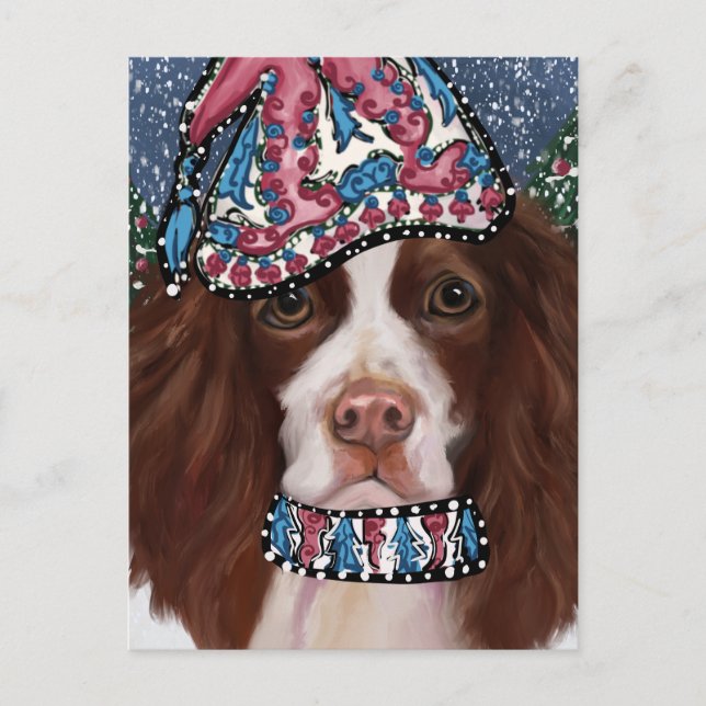 ENGLISH SPRINGER SPANIEL POSTKARTE (Vorderseite)