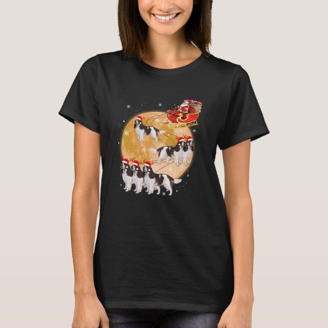 English Springer Spaniel Reindeer Christmas Dog T-Shirt (Vorderseite)