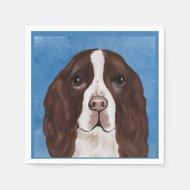ENGLISH SPRINGER SPANIEL SERVIETTE (Vorderseite)