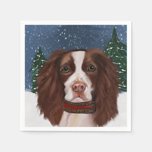 ENGLISH SPRINGER SPANIEL SERVIETTE (Vorderseite)