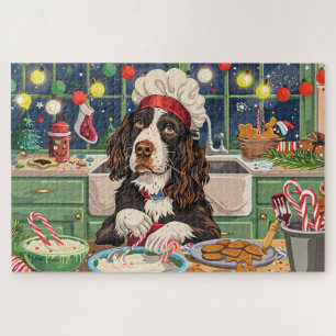 English Springer Spaniel Weihnachtsbäckerei: Festl