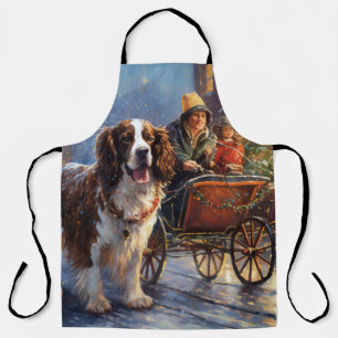 English Springer Spaniel Weihnachtsfestliche Jahre Schürze