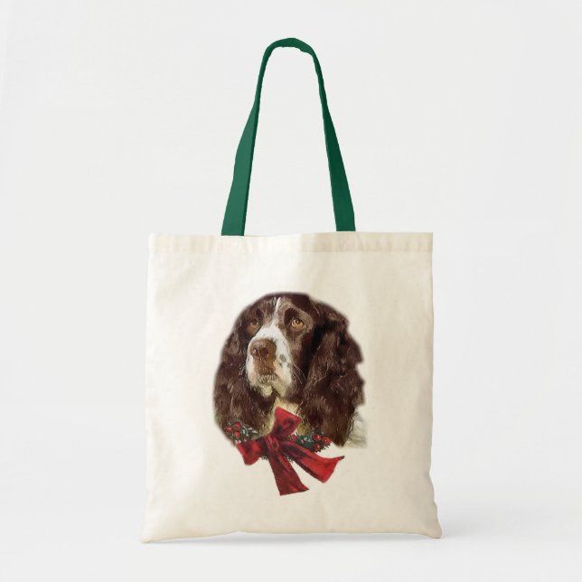 English Springer Spaniel Weihnachtsgeschenke Tragetasche (Vorne)