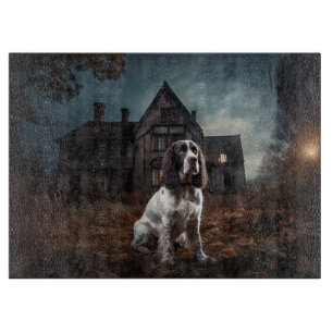 English Springer Spanier Halloween Beängstigend Schneidebrett