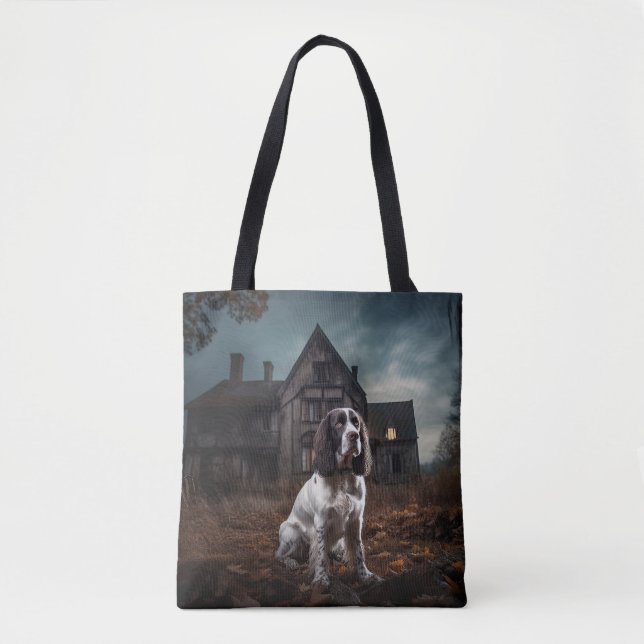 English Springer Spanier Halloween Beängstigend Tasche (Vorderseite)