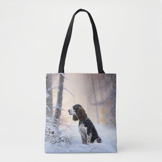 English Springer Spanier Let It Snow Christmas Tasche (Vorderseite)