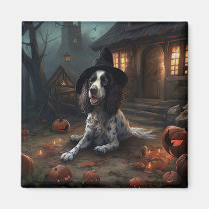 English Springer Spanier Pumpkins Halloween Beängs Magnet