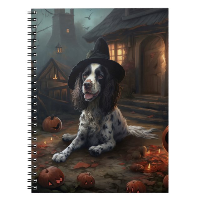 English Springer Spanier Pumpkins Halloween Beängs Notizblock (Vorderseite)