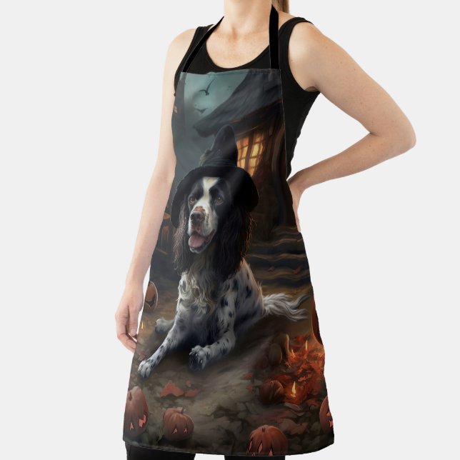 English Springer Spanier Pumpkins Halloween Beängs Schürze (InSitu)