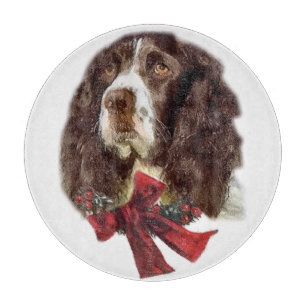 English Springer Spanier Weihnachten Schneidebrett