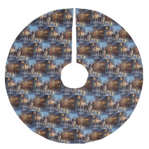 English Springer Spanier Weihnachtsfeiertage Polyester Weihnachtsbaumdecke