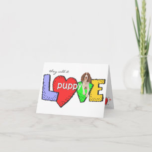 English Springer Spanisch Puppy Liebe Card Karte