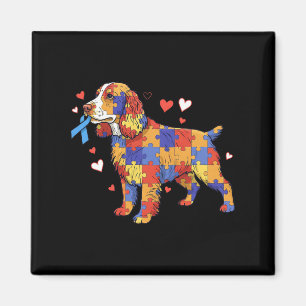 English Springer Spanisch Puzzle Autism Awareness Magnet