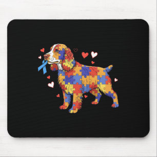 English Springer Spanisch Puzzle Autism Awareness  Mousepad