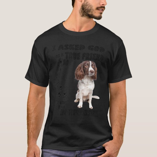 English Springer Spanisch Zitat Mama Vater Print,  T-Shirt (Vorderseite)