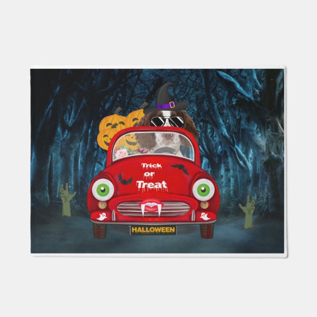 English Springer Spanischer Hund Car Beängstigend  Fußmatte (Vorderseite)