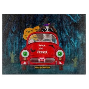 English Springer Spanischer Hund Car Beängstigend Schneidebrett