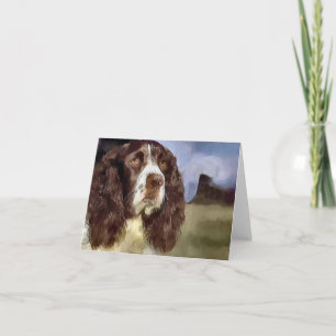 English Springer Spanish Art Gifts Karte