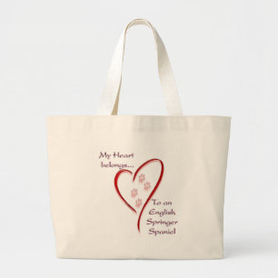 English Springer Spanish Heart Belongs Jumbo Stoffbeutel