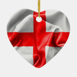 English St Georges Cross Flag Keramikornament