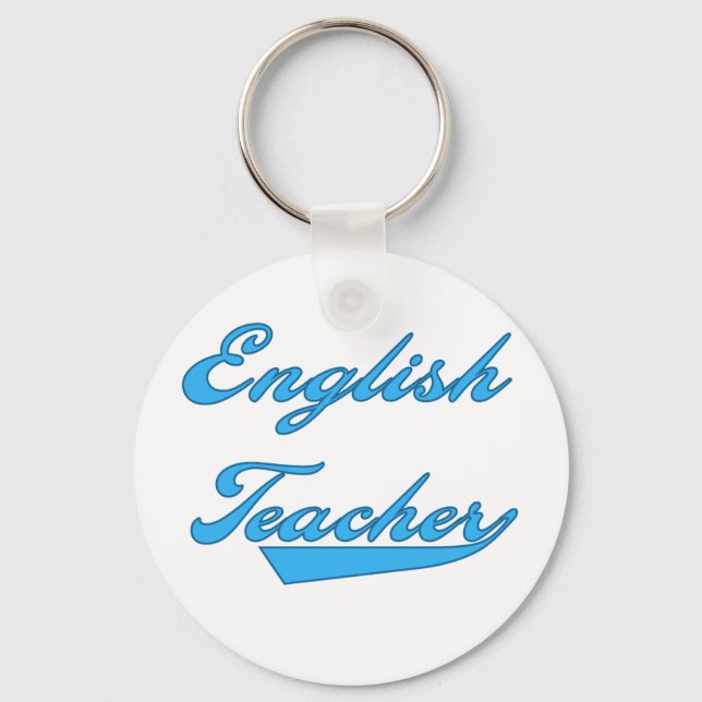 English Teacher Blue Schlüsselanhänger (Vorderseite)
