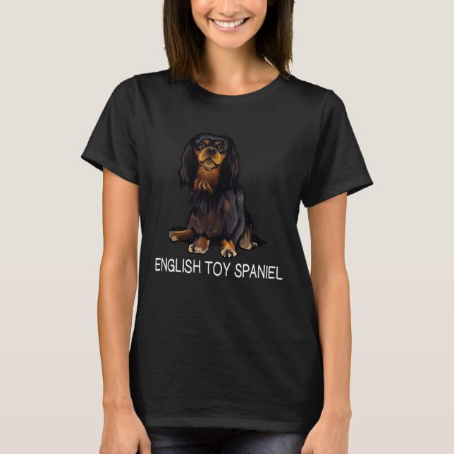 English Toy Spanel Crazy Dog T-Shirt (Vorderseite)