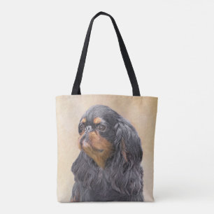 English Toy Spanel Painting - Original Hund Art Tasche