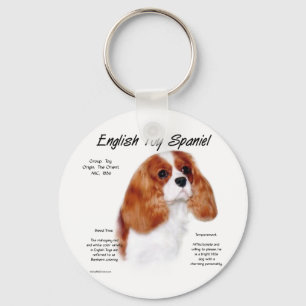 English Toy Spaniel (blenheim) Historisches Design Schlüsselanhänger