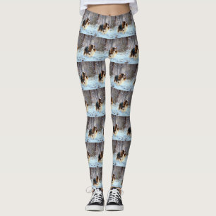 English Toy Spaniel Let It Snow Weihnachten Leggings