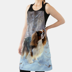 English Toy Spaniel Let It Snow Weihnachten Schürze