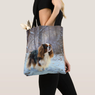 English Toy Spaniel Let It Snow Weihnachten Tasche