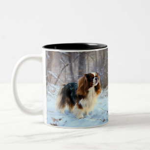 English Toy Spaniel Let It Snow Weihnachten Zweifarbige Tasse