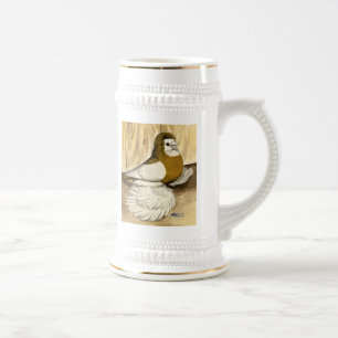 English Trumpeter Pigeon Yellow Magpie Bierglas