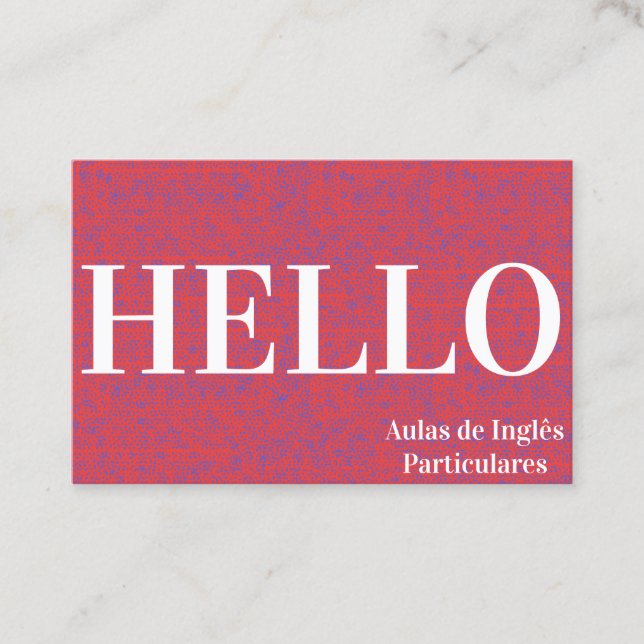 English Tutor Business Card Visitenkarte (Vorderseite)