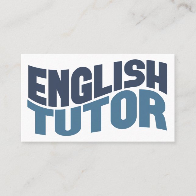 English Tutor Business Cards Visitenkarte (Vorderseite)