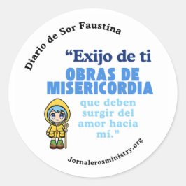 Engomado "Sirve por amor a Cristo" Runder Aufkleber