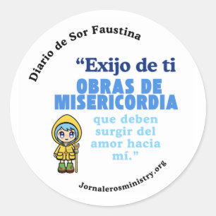 Engomado "Sirve por amor a Cristo" Runder Aufkleber