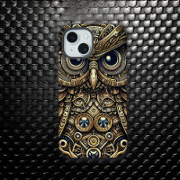 Engrenages métalliques Steampunk et hibou
