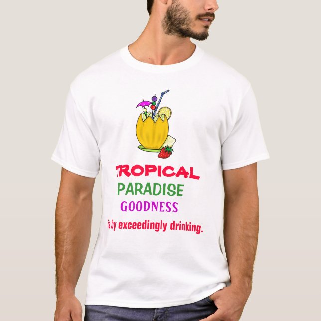 ENGRISH: tropisches Paradies = trinkend! T-Shirt (Vorderseite)